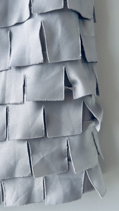 Chloé Silver Ruffle Mini Dress Size US 4