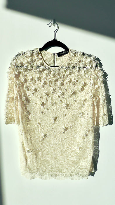 Jenny Packham Pearl Lace Shirt Size Large