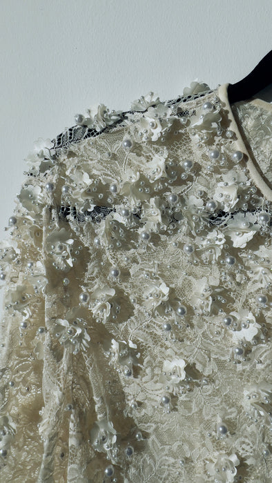 Jenny Packham Pearl Lace Shirt Size Large