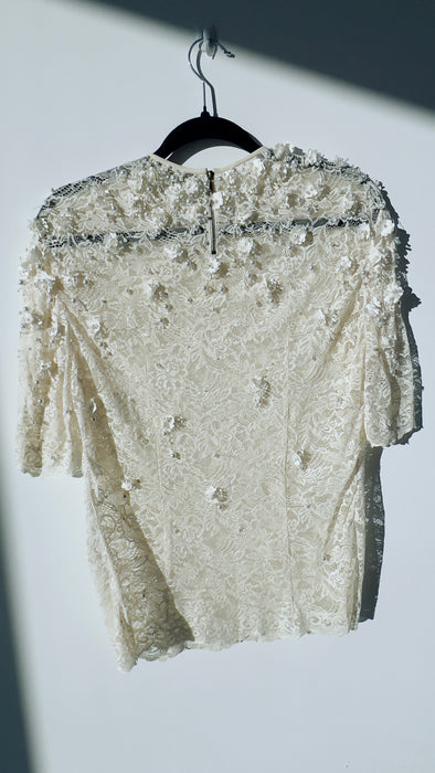 Jenny Packham Pearl Lace Shirt Size Large