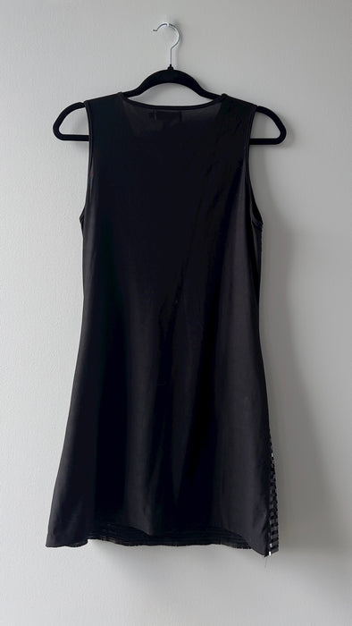 Bacci Black Sleeveless Reflective Sequined Mini Dress Size Small
