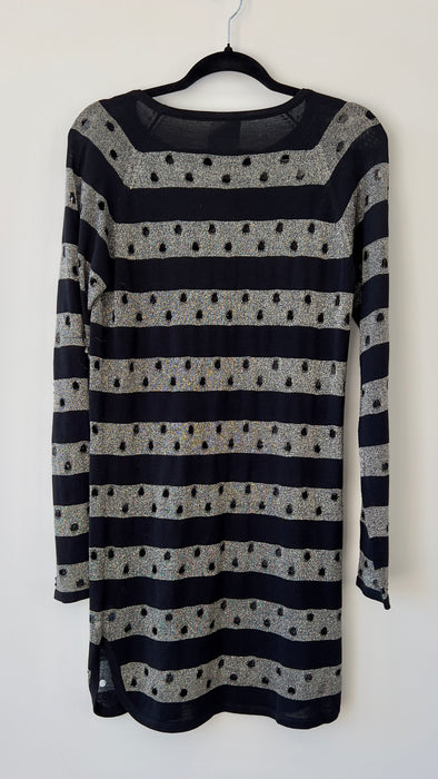 American Retro Metallic Black Cut Out Dress Size US 1