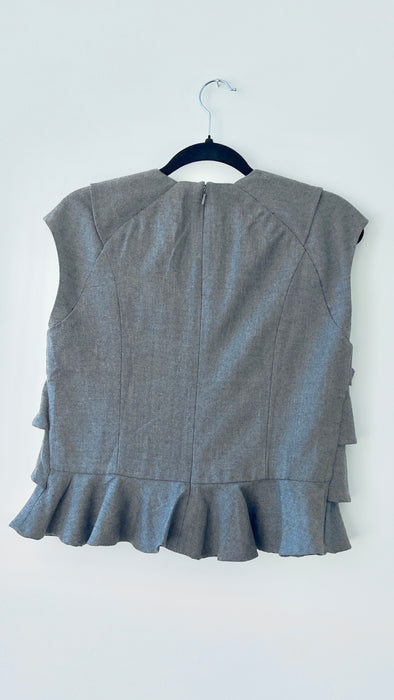 American Retro Sleeveless Grey Sleeveless Shirt Size 38