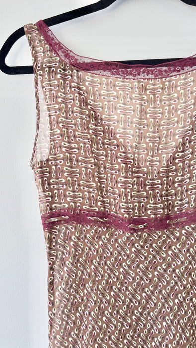 Philosophy di Alberta Ferretti Slip Dress Brown Burgundy US 6