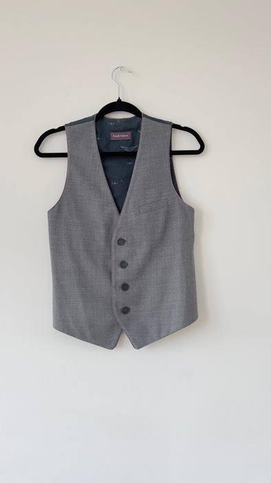Zadig & Voltaire Grey Button Vest Size Small