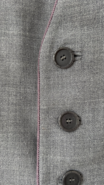 Zadig & Voltaire Grey Button Vest Size Small
