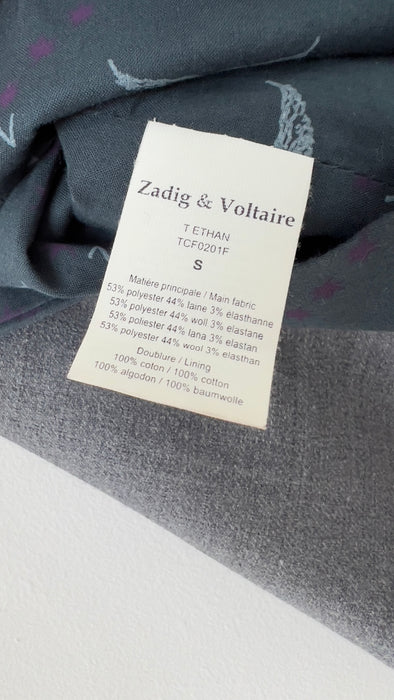 Zadig & Voltaire Grey Button Vest Size Small
