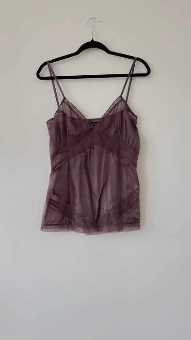 Antik Batik Silk Deep Lavender Tank Size Small