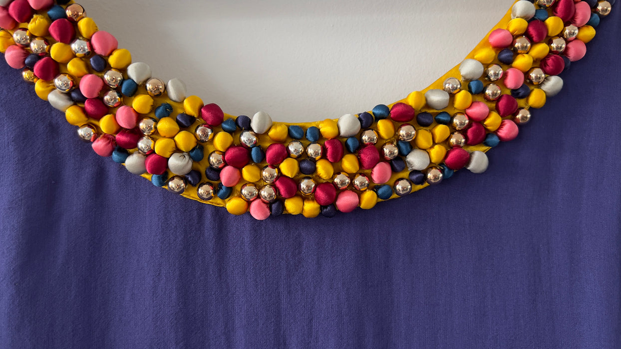 Vintage Catherine Malandrino Beaded Embellished Blue Dress Size 8