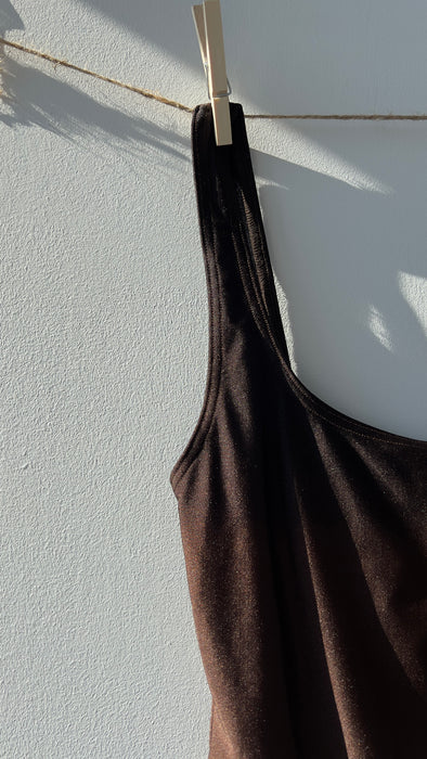 Gucci Brown Black Ombre One Piece Bathing Suit Size Medium