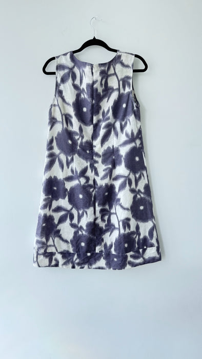 Amandarling Sleeveless Purple and Creme Floral Print Dress Size Medium